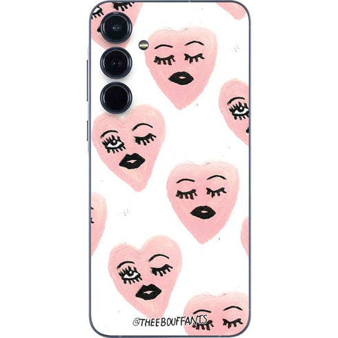 Bouffants and Broken Hearts Winking Hearts Galaxy A55 5G Skin